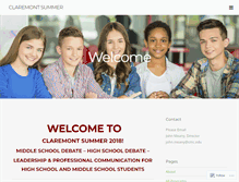 Tablet Screenshot of claremontsummer.org